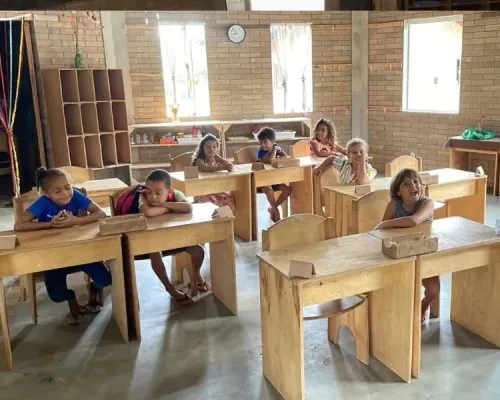 Sala de aula da Escola Comunitária Maramar